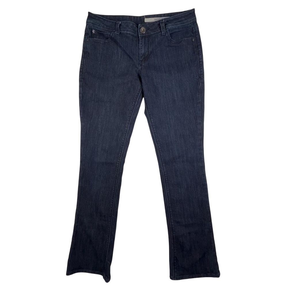 DNKY Womens Sz 10 Dark Blue Wash Jeans Long Inseam 32" Mid Rise